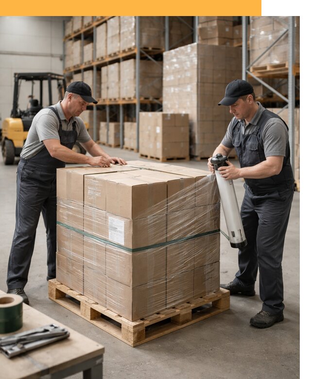 Упаковка и паллетирование грузов от 3556 руб: защита и крепление