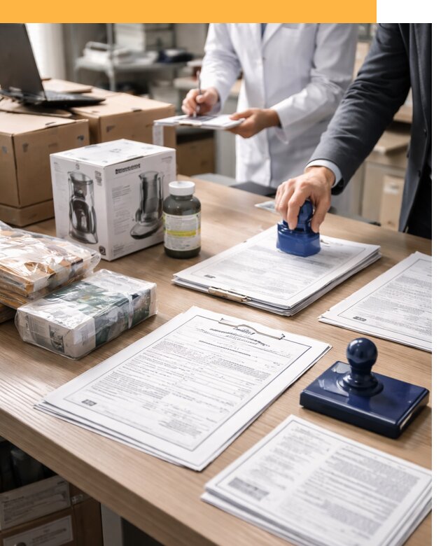 Сертификация импортных товаров от 12192 с таможенным сопровождением